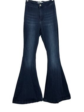 KanCan High Rise Super Flare Bell Bottom Jeans 5/26 Dark Wash Stretch Soft